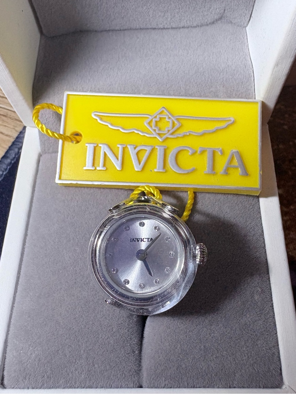 Invicta Silver Dial Watch Ring NWT